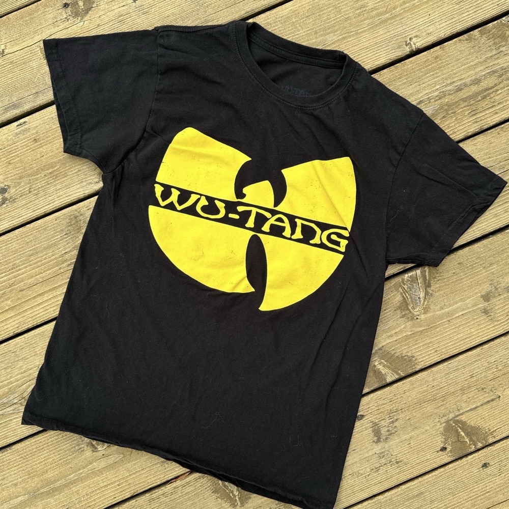 Wu Tang Clan Logo T Shirt Black W Logo Band Tee Size M